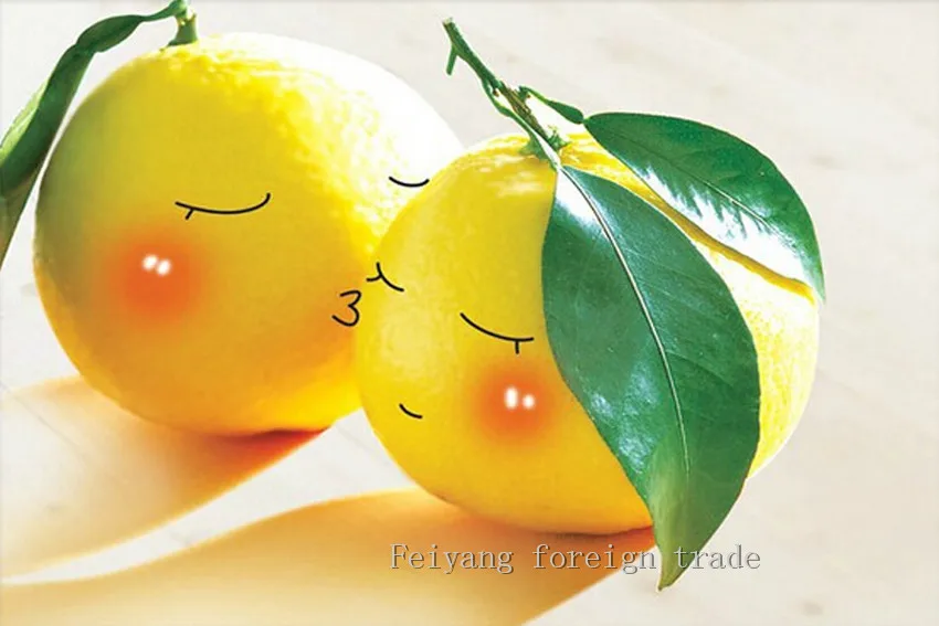 

Crafts Needlework Diy5d Diamond Decorative Painting Home Decor Living Room Fruit Lemon Smiley Loving Family Gift Bedroom 20x30cm