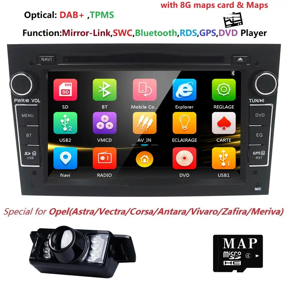 ... AutoRadio 2Din Car DVD Multimedia Player Fit Opel Vectra C b Corsa D  Astra H Vivaro ...