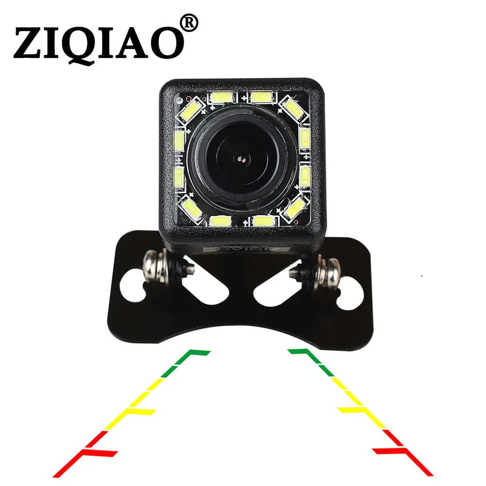 

ZIQIAO Rear View Camera Automatic Parking Monitor CCD Waterproof Camera Universal Backup Parking Camera 12LED