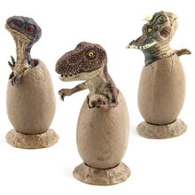 3pcs set Jurassic World Dinosaur Model Set Action Figures Toys For Children Semi hatching Dinosaur Eggs