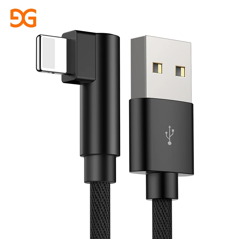 GUSGU 90 градусов USB кабель для iPhone X 6 6 S 7 8 Быстрая зарядка кабель для iPad USB зарядное устройство кабель L Тип кабель для передачи данных для iPhone 5 SE