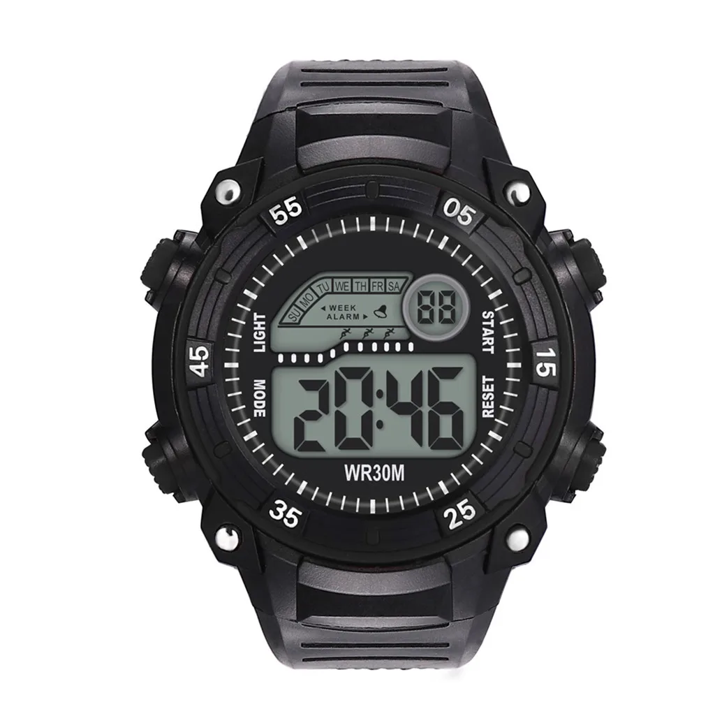 Модные высококачественные многофункциональные спортивные водонепроницаемые электронные часы 30 м. Модные мужские часы gif для спорта на открытом воздухе