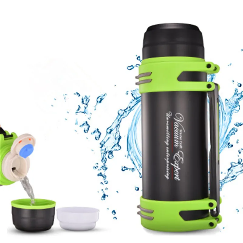 

2.0L Large Capacity Double Wall Vacuum Insulated Water Thermos Flask Portable Stainless Steel Thermal Bottle Camping Hiking