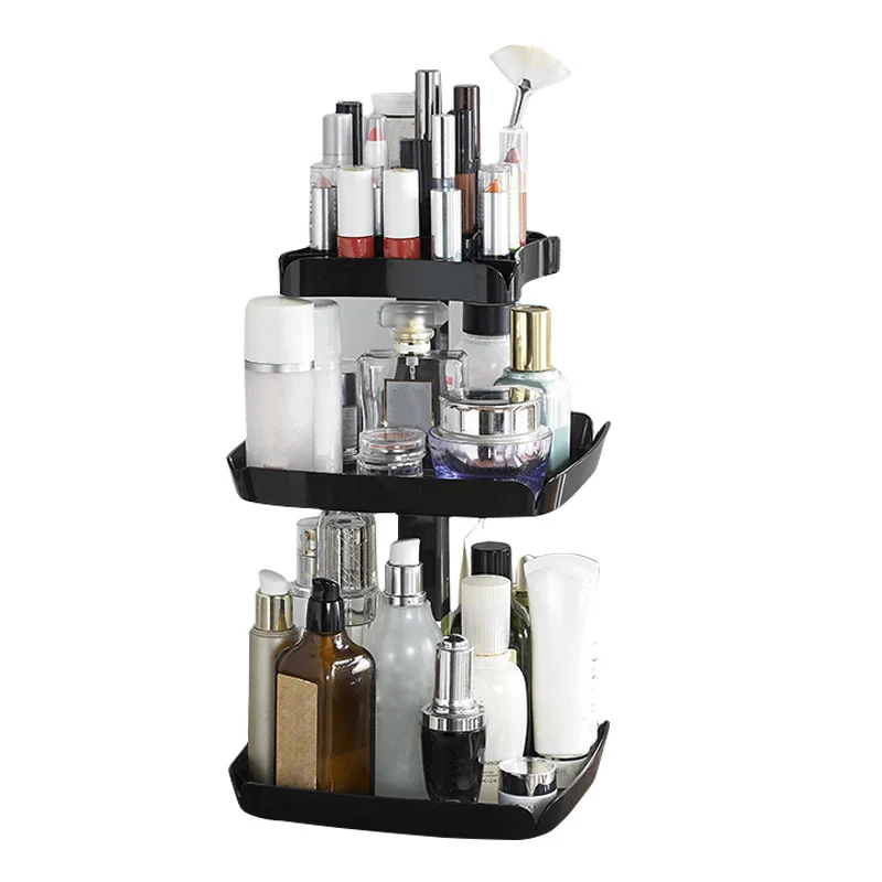 

2017 New Hot 360 Degree Rotation Makeup Organizer Storage Box Cosmetic Lipstick Organizer Holder Rack Fastshipping