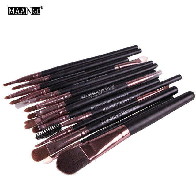 15/20pcs Makeup Brushes Set Foundation Powder Blush Eye Shadow Brow Blending Wood handle Make Up Brush Kit Cosmetics Tool