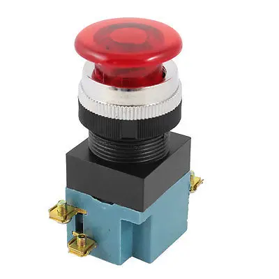 AC380V 5A Panel Mounted Red Mushroom Cap Momentry DPST Emergency Stop Switch | Обустройство дома