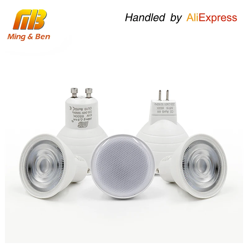 

[MingBen] LED Light Bulb Spotlight GU10 MR16 6W 220V 230V LED COB Chip 24 120 Degree Spotlight LED Lamp For Downlight Table Lamp