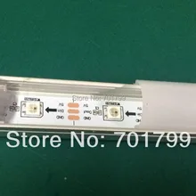 1 м DC5V WS2812B светодиодный цифровой жесткий стержень; с молочной оболочкой; 32 пикс./м; 1 м в длину; вход DC5V