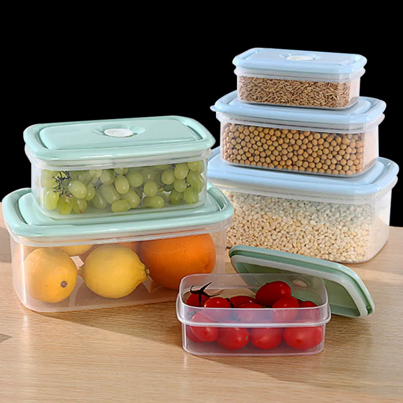 Фото 3PCS/SET Rectangular plastic fruit food container household sealed refrigerator storage box microwave lunch ZP7101430 | Дом и сад