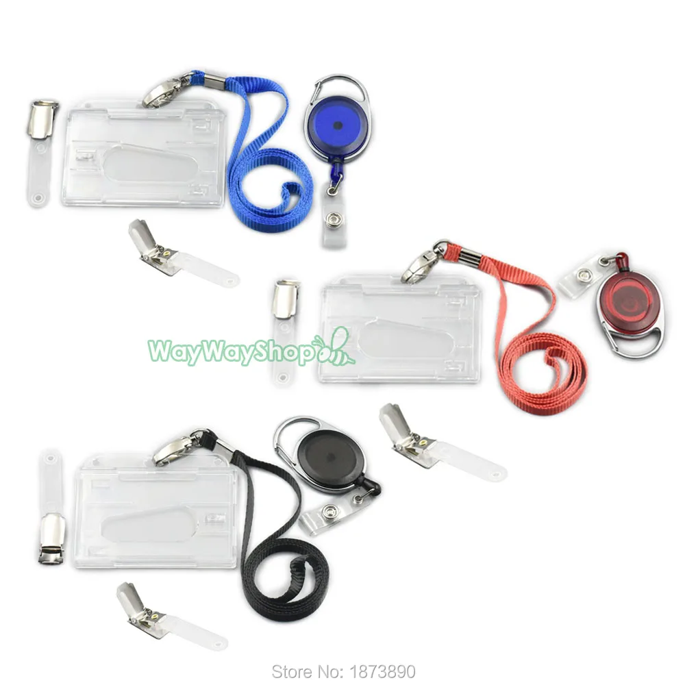 5 комплектов держатель для ID-Карты SLT2 + Выдвижной зажим Ree шнурок горизонтальный