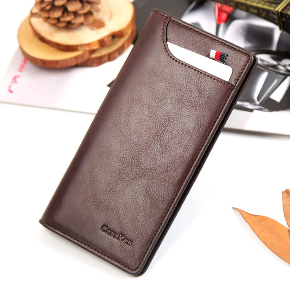 

Unisex Wallet Business Card Holder Vintage Open Lichee Pattern Pu Leather Coin Pocket Bus Card Organizer Purse Bag Drop Shipping