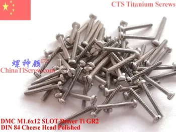 

Titanium screw M1.6X12 DIN 84 Cheese Head slotted driver 50 pcs Ti GR2