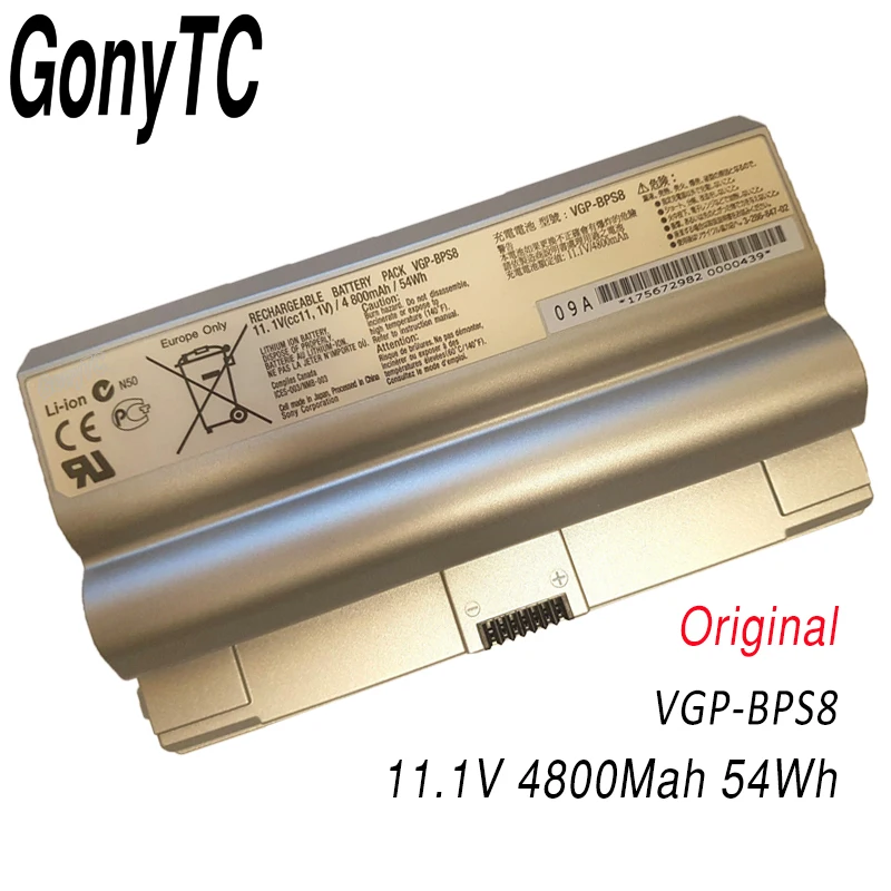 Оригинальный VGP-BPS8 6 ячеек батарея для ноутбука SONY VAIO VGP-BPS8 VGP-BPS8 VGP-BPL8 VGP-BPS8A FZ50B FZ90S