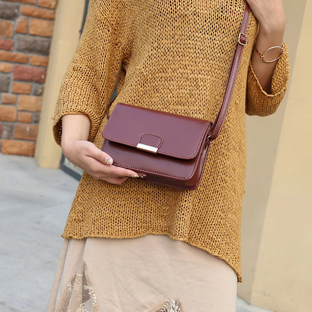 Женские модные сумки через плечо из искусственной кожи, простые ...