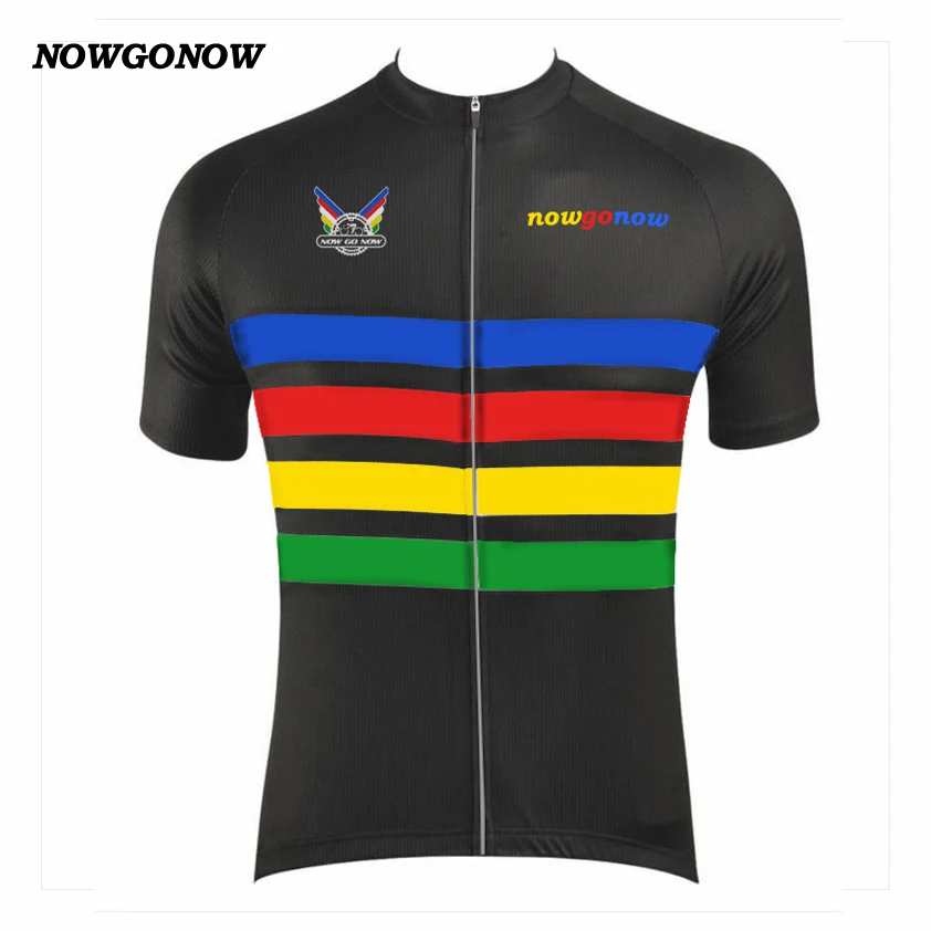 NOWGONOW 2017 cycling jersey classic short black Retro clothing bike