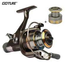 Goture GTM3000 спиннинговая Рыболовная катушка 7+ 1BB Max Drag 12,5 кг катушка для ловли карпа с двойным тормозом+ алюминиевая запасная катушка