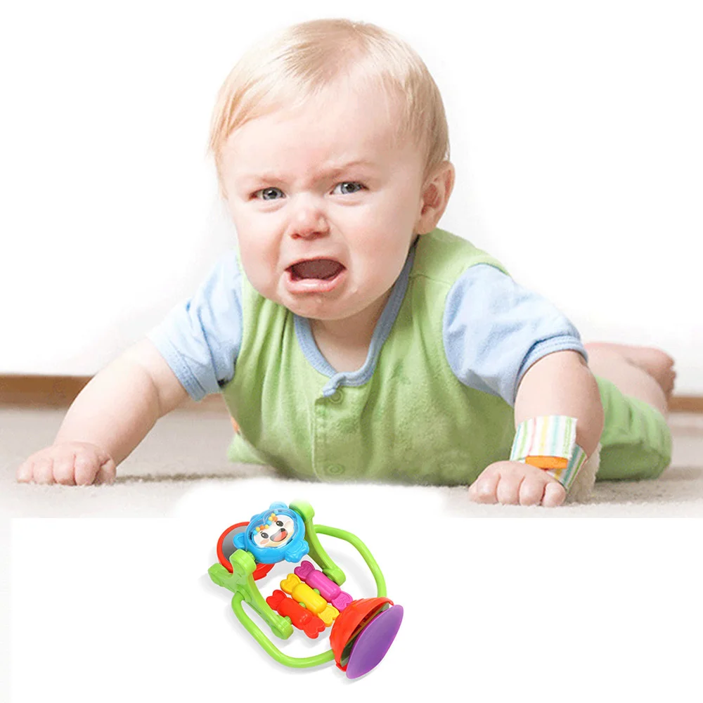 Погремушка детская игрушка для ребенка подарок Трехцветная модель вращающееся колесо обозрения коляска обеденный стул развивающие игрушки