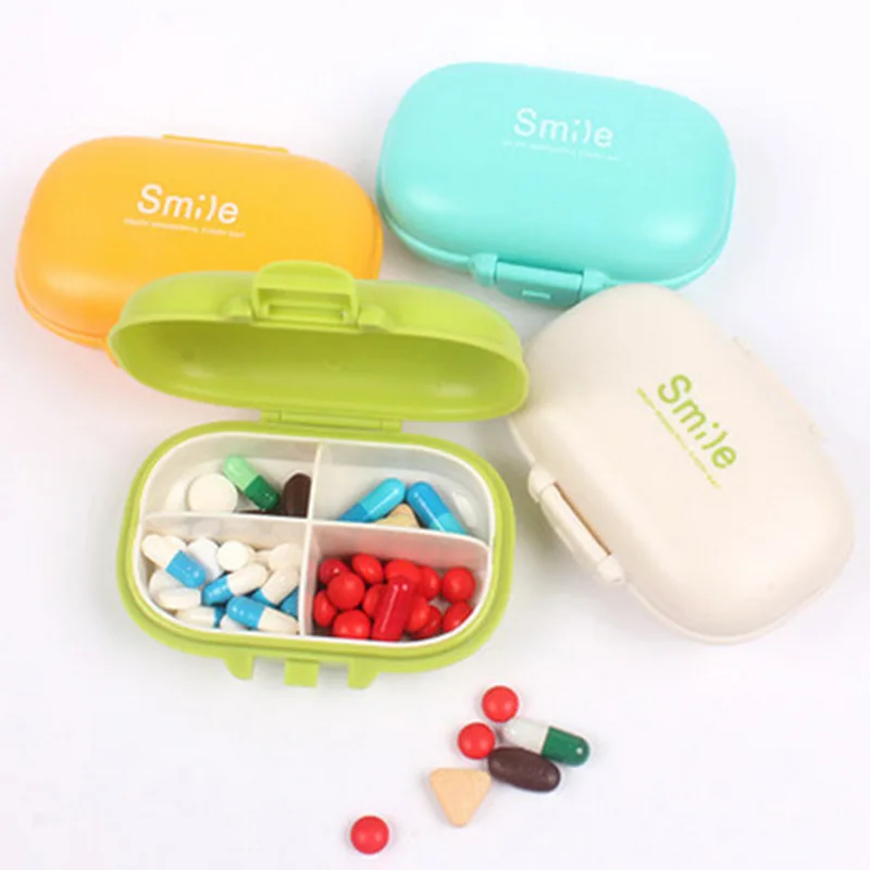 Portable Small Medication Storage Box Organizer Plastic Folding