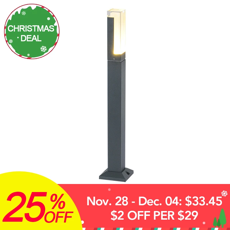 

CLAITE LED Garden Lights Outdoor Waterproof Lawn Lamp 10W Modern Aluminum Pillar Light Landscape Park Street Light AC220-240V