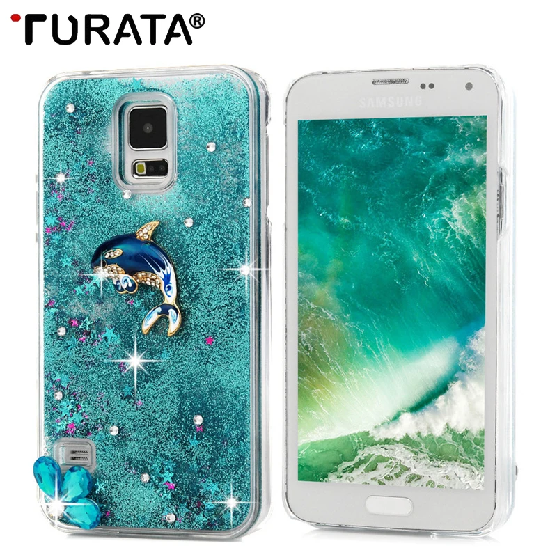 Turata с блестками жидким песком чехол для телефона iphone 8 7 6 S Plus 3D Блестящий горный