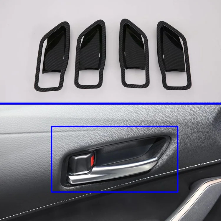 

For Toyota Sedan Corolla E210 Prestige Altis 2019 2020 Inner Door Handle Cover Catch Bowl Trim Insert Bezel Frame Garnish
