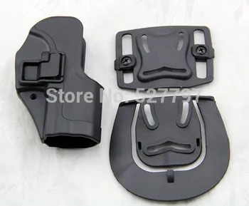 

C QC Tactical Airsoft Hunting Paintball Field Game Right Hand Pistol Holster W/ Waist Paddle Belt Loop For HK USP COMPACT Black
