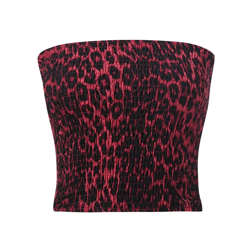 Crop Top Women Vest Sexy Tank Sexy Crop Tops Fashion Camis Leopard Print Tank Tops Vest Halter Off Shoulder Camisole H21 (6)