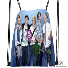 Изготовленный На Заказ Ross_Lynch@ 01-походная сумка на шнурке милый рюкзак для детей(черная спинка) 31x40 см#180611-01-34