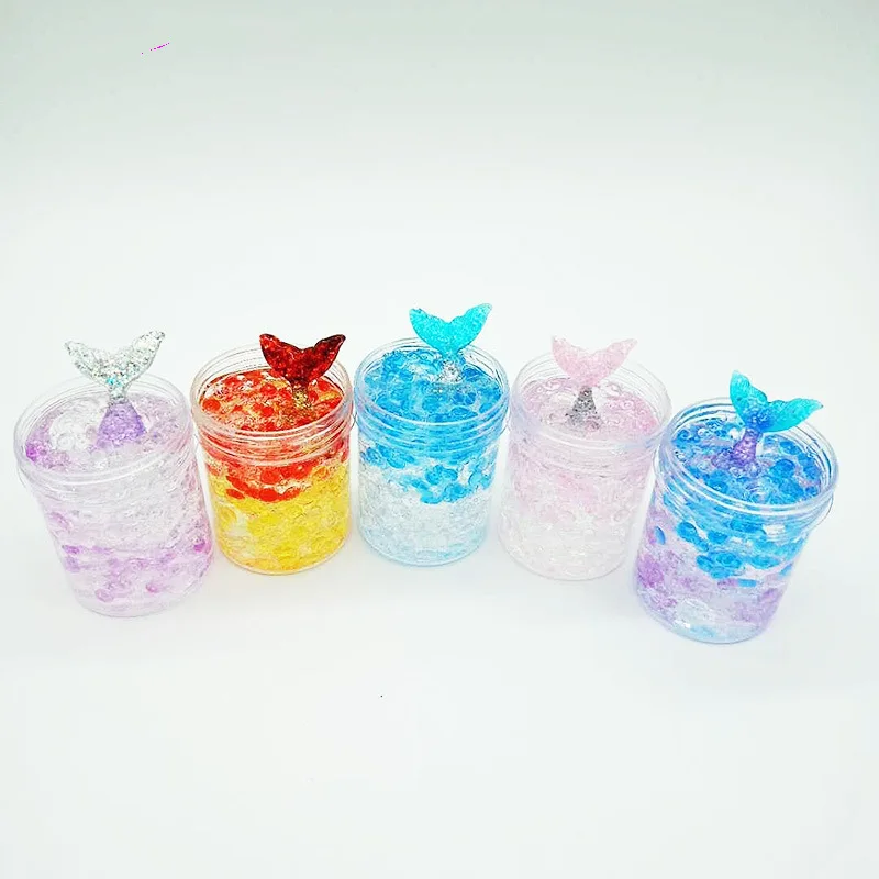 

Mermaid Cotton Slime Fluffy Crystal Mud Modeling Clay Plasticene Magnetic polymer Clay Anti-stress Toy for Kids Mud Playdough