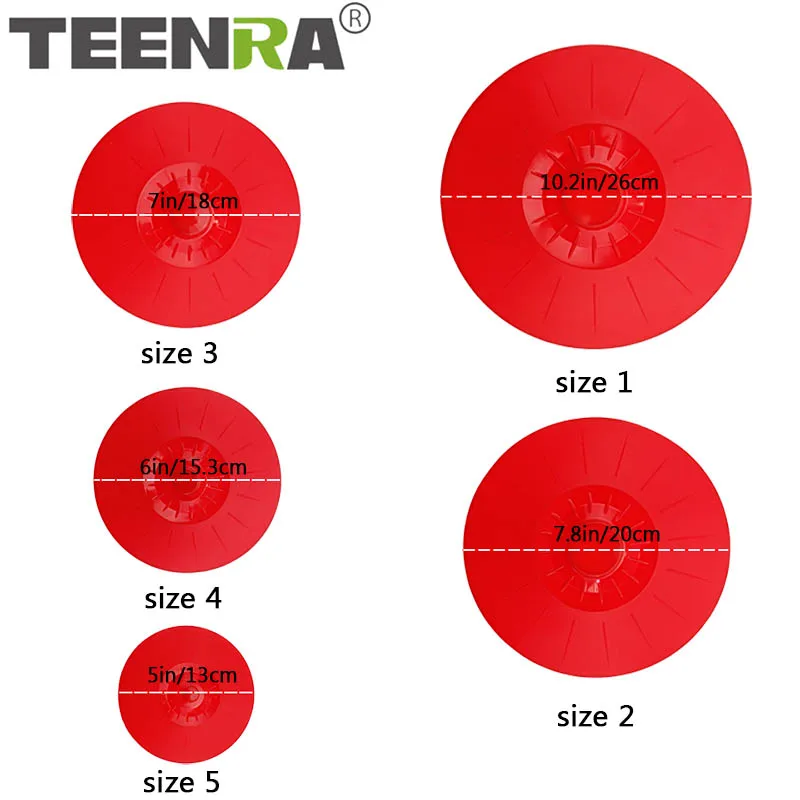 TEENRA 5 шт./компл. Силиконовая пробка для разлива крышек силиконовая крышка