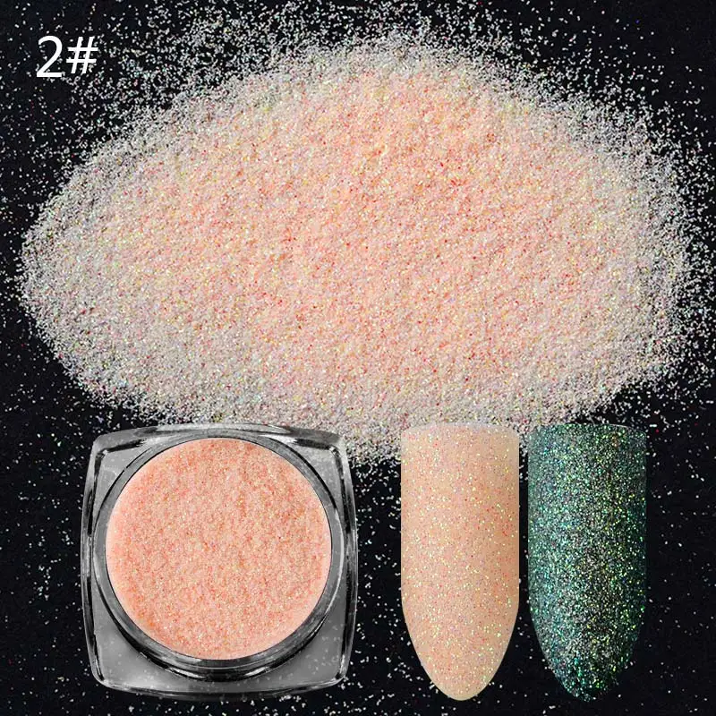 1 коробка голографическая пудра для ногтей песочный блеск сияющая Пудра Набор летний цвет пигмент пыль маникюр Дизайн ногтей украшение - Цвет: XW4350
