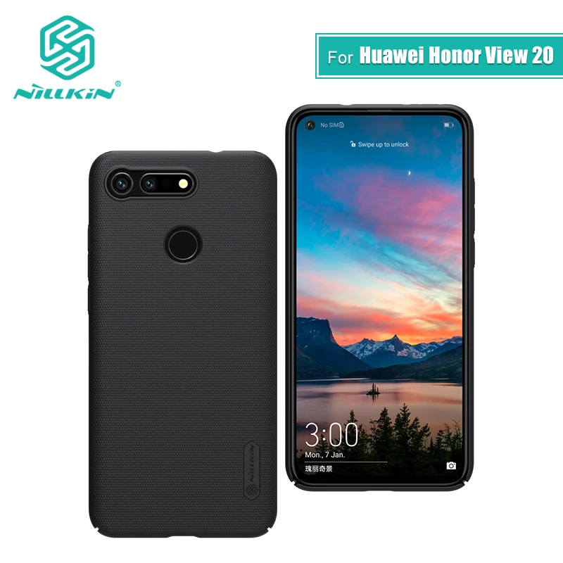 

For huawei honor view 20 case cover 2019 6.4'' NILLKIN Frosted PC Matte hard back cover Gift Phone Holder for huawei honor v20