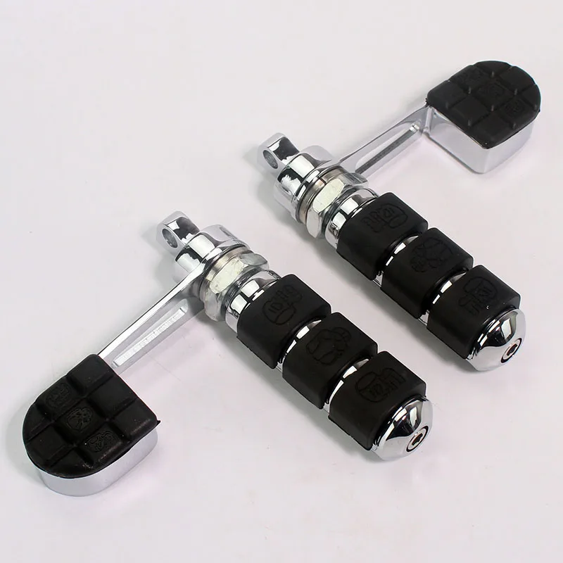 Cena Cherk Chrome czaszka Anti Vibe podnóżki uchwyt męski obcas reszta dla Harley Davidson DYNA FXDF FAT BOB FXDC FXDX Sportster XL Softail