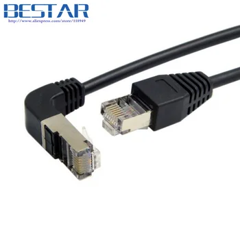 

0.5m 1m 2m 3m 5m Elbow Up & Down Angled Cat5e 8P8C STP Cat5 RJ45 Lan Ethernet Network Patch Cord to Straight Cable Angle RJ 45