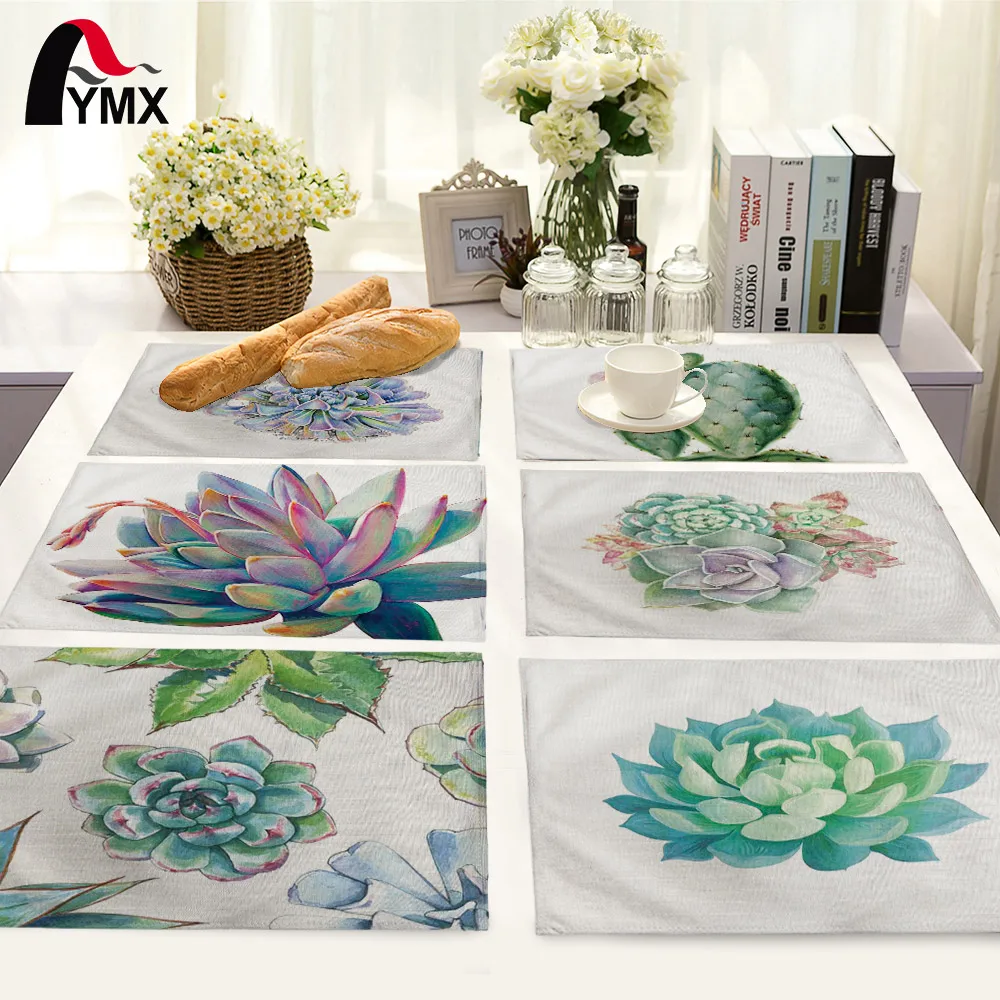 

Simple Plants Pattern Table Mat Kitchen Decoration Placemat Table Napkin For Wedding Dining Accessories Table Mat