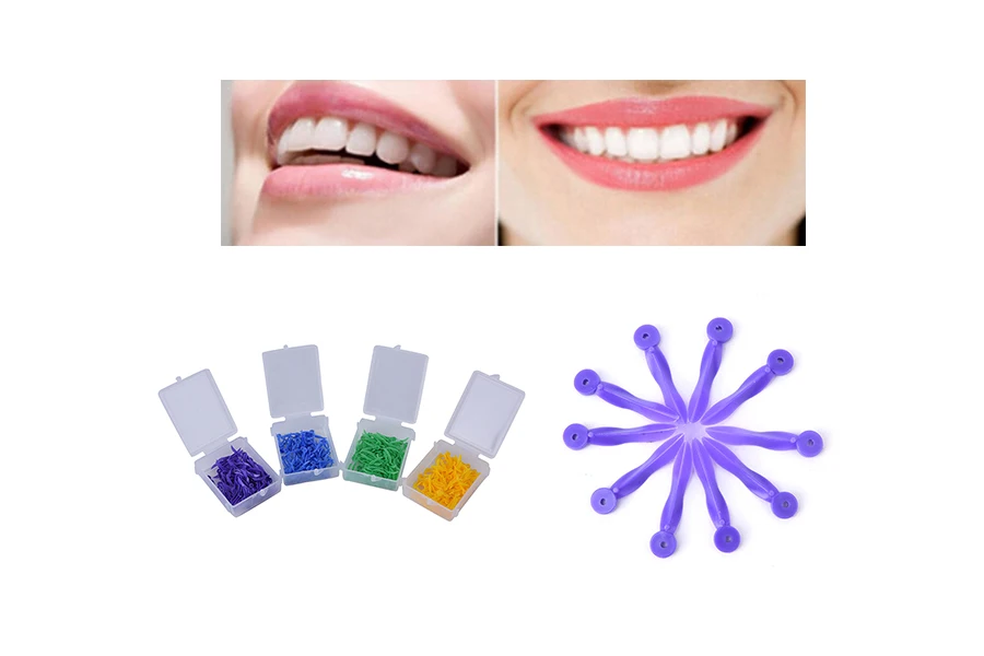 

100PCs Disposable Dental Wedge With Hole Diastema Tooth Wedge Plastic Medical Arc Concave Design Dentist Tool