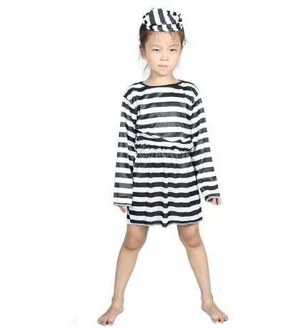 ゲーム黒と白のストライプ刑務所服装大人コスチュームハロウィンパフォーマンス服刑務所スーツ用子供ファミリー服 Prison Suit Adult Costumecostume Halloween Aliexpress
