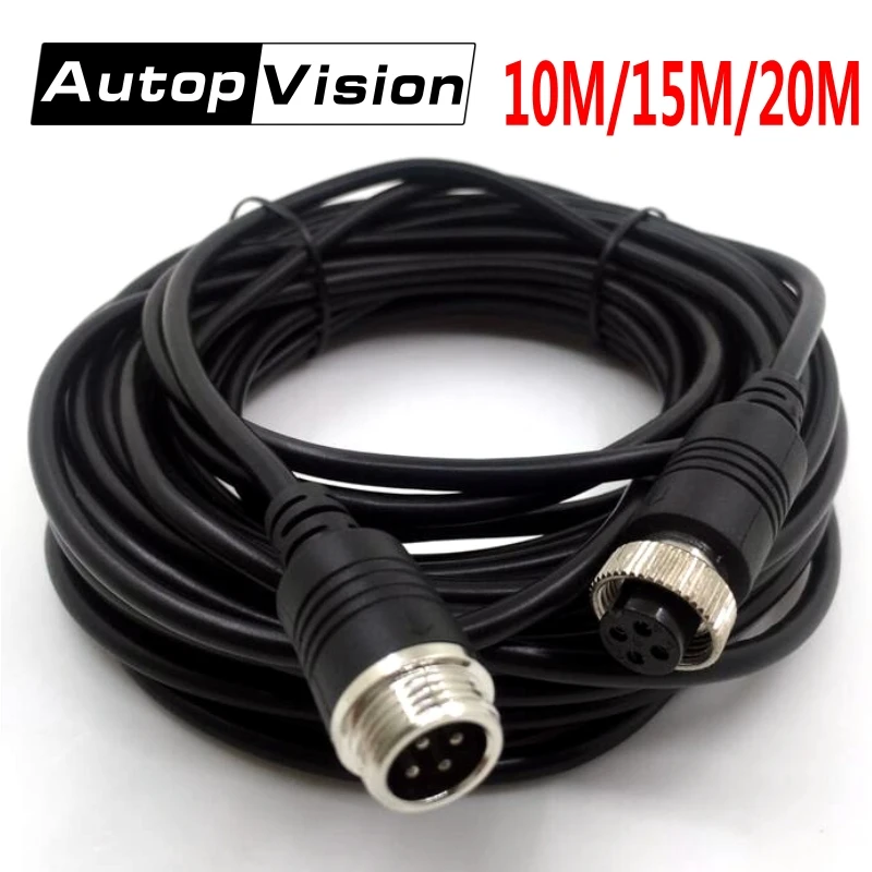 Aviation Cable 10M 15M 20M 4Pin Aviation Extension Connector Video