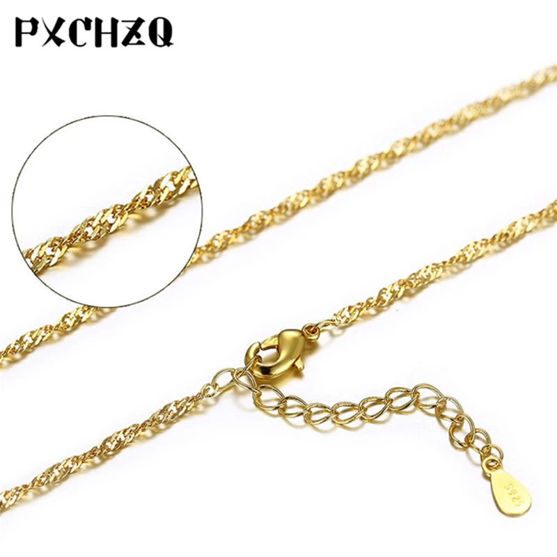 Fashion imitation gold necklace imitation 24k water ripple chain Ms