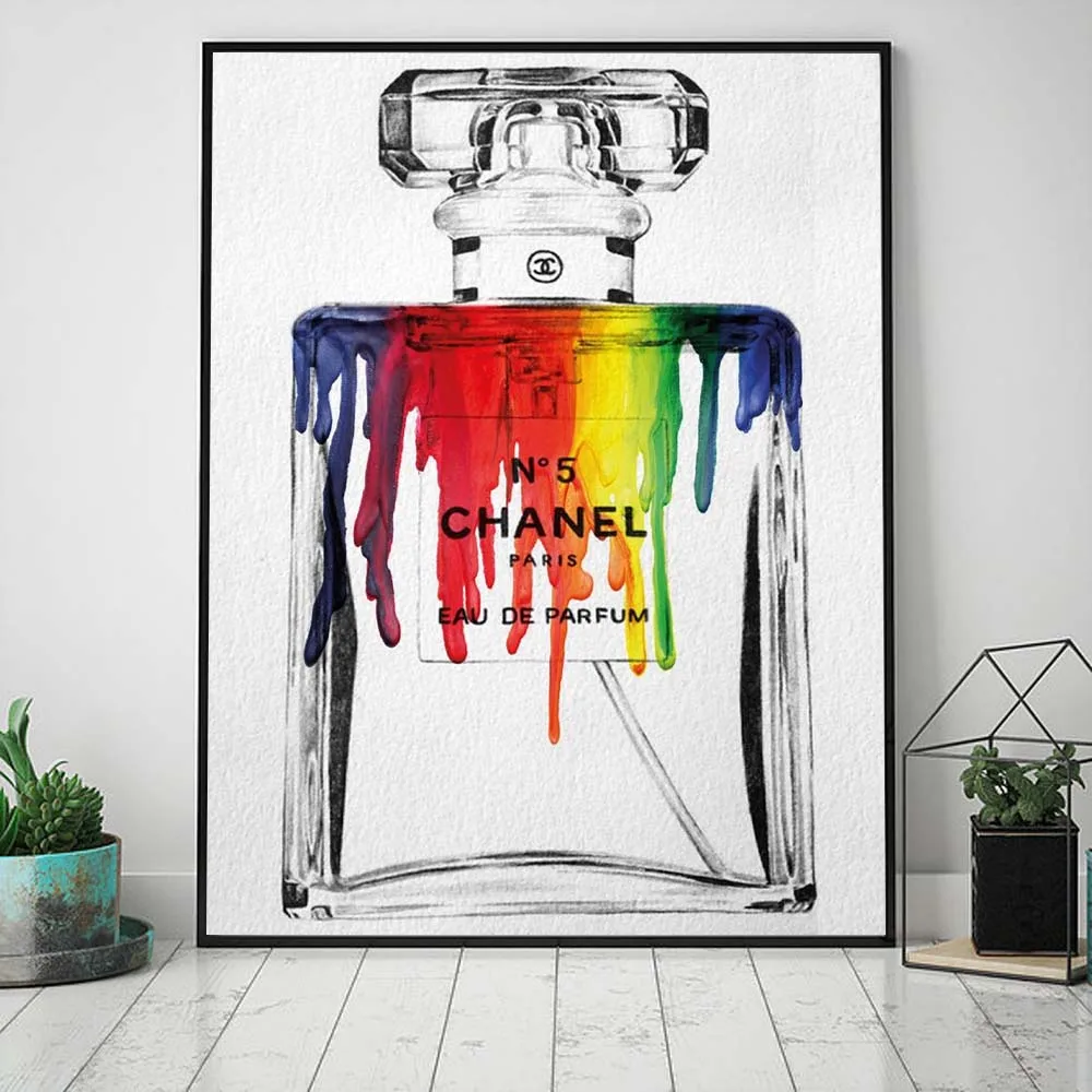 Fashion perfume bottle Poster Modern Canvas Painting Nordic Wall Art Posters And Prints Wall