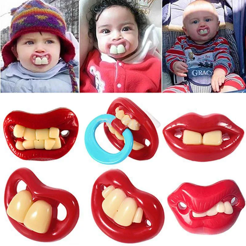Funny Nipple Silicone Teether Orthodontic Baby Dummy Soother Toddler