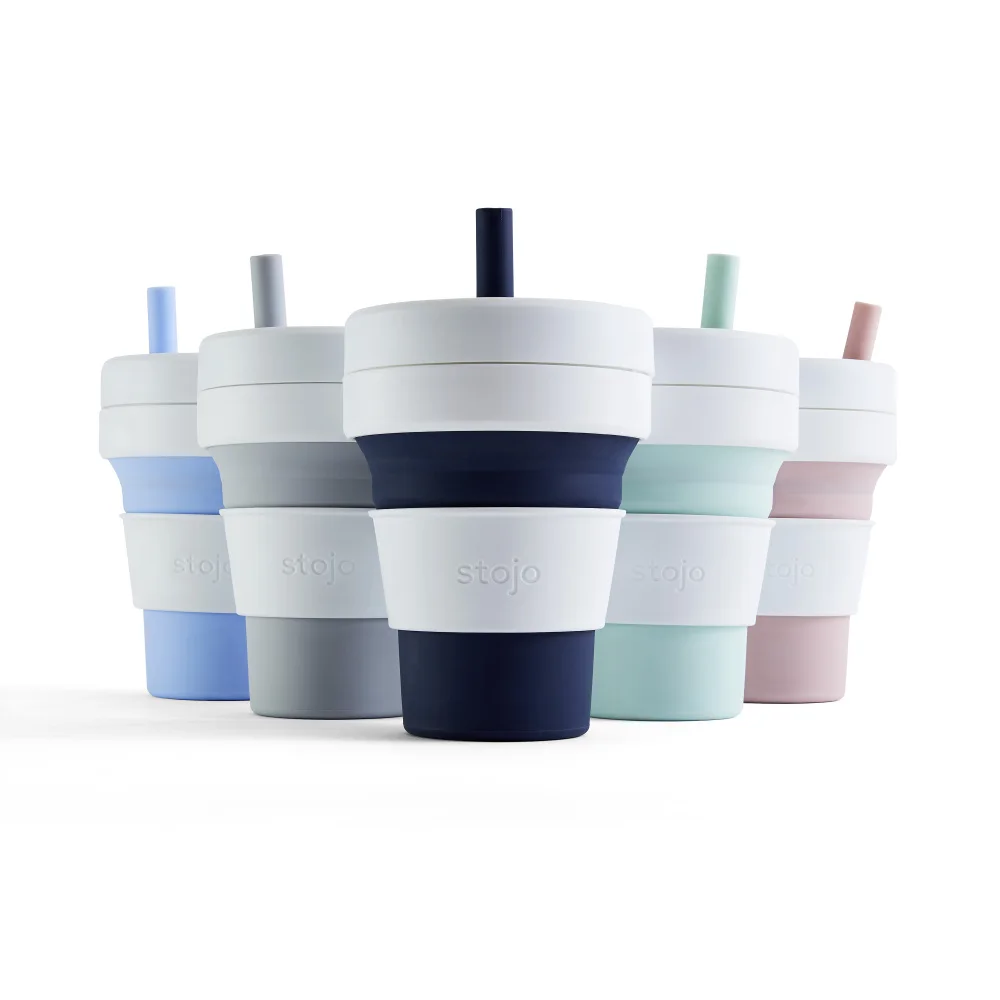 

Hot Sale Stojo Foldable Pocket Cup 473 ML Travel Cup Coffee Fruit Juice Cup Recyclable Environmentally Friendly Portable Cups