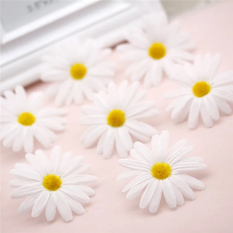 

10pcs/Lot Silk Artificial Flowers Daisy Fake Flowers Summer Beach Photography Handmade DIY Wedding Home Decoration Accessories
