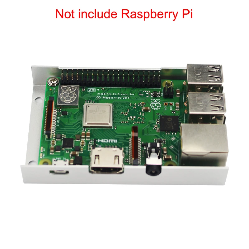 Raspberry pi Modelo b Mais Caixa de Alumínio Caixa de Metal Shell de Gabinete de Cor Prata Ventilador Opcional Compatível para Raspberry pi Modelo b - Imagem 2
