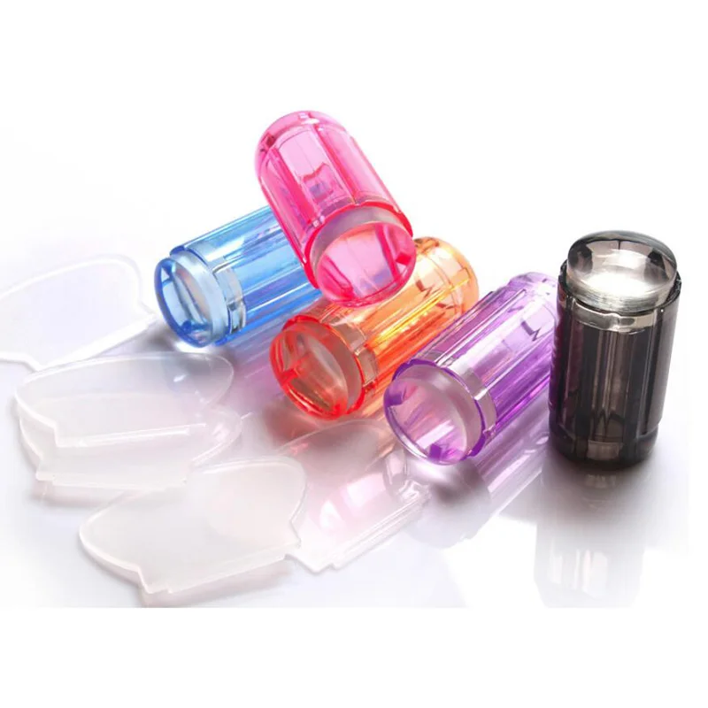 

Bittb Transparent Jelly Silicone Nail Stamper with Scraper Nail Template Stamping Print Kits Nail Art Design Manicure