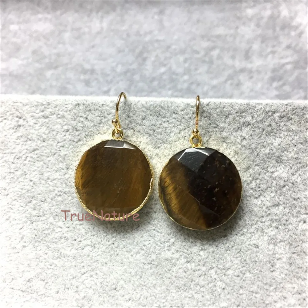 Gold Plating Faceted Round Shape Earring  ER5355_4