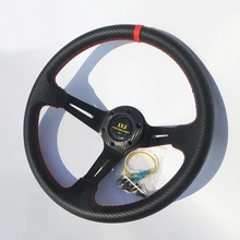 MOM020 углеродное волокно внешний вид модифицированного рулевого колеса автомобиля 350 мм Универсальный руль