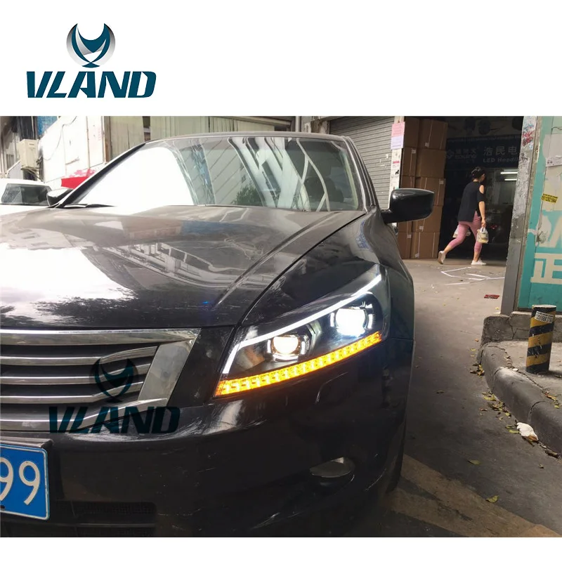 VLAND завод для автомобильных головных ламп Honda Accord светодиодный светильник 2008 2009