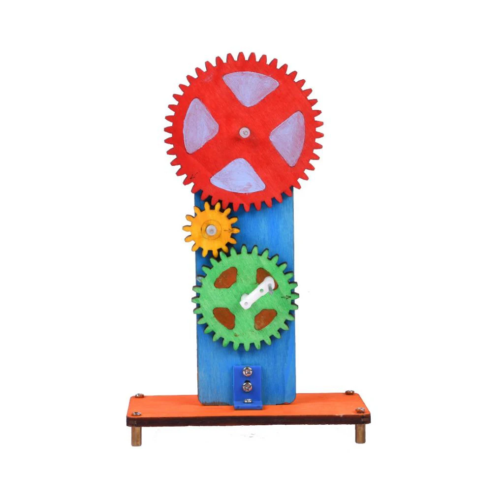 DIY 3D  Assembly Wooden Puzzle Mechanical Gear Drive Model Toys Building Kit Toys Gift for Children