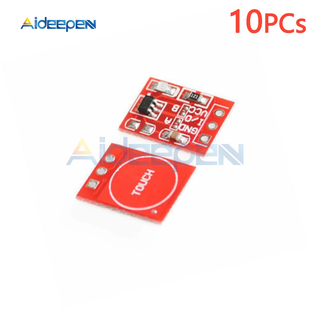

10PCs/lot TTP223 Touch Key Switch Module Touch Button Module Capacitor type Single Channel Self Locking Touch Switch Sensor